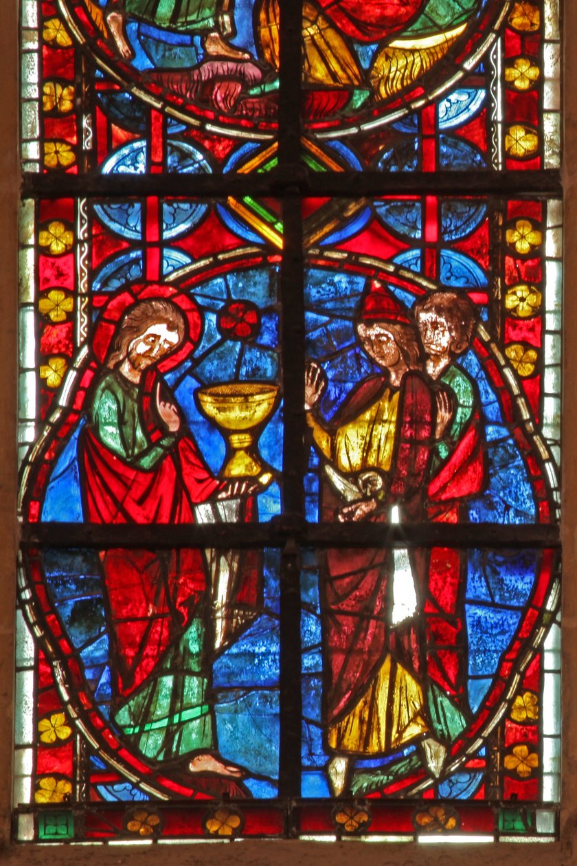 Vindu w210 som viser St James med magikeren Hermogenes og Philetus av French School