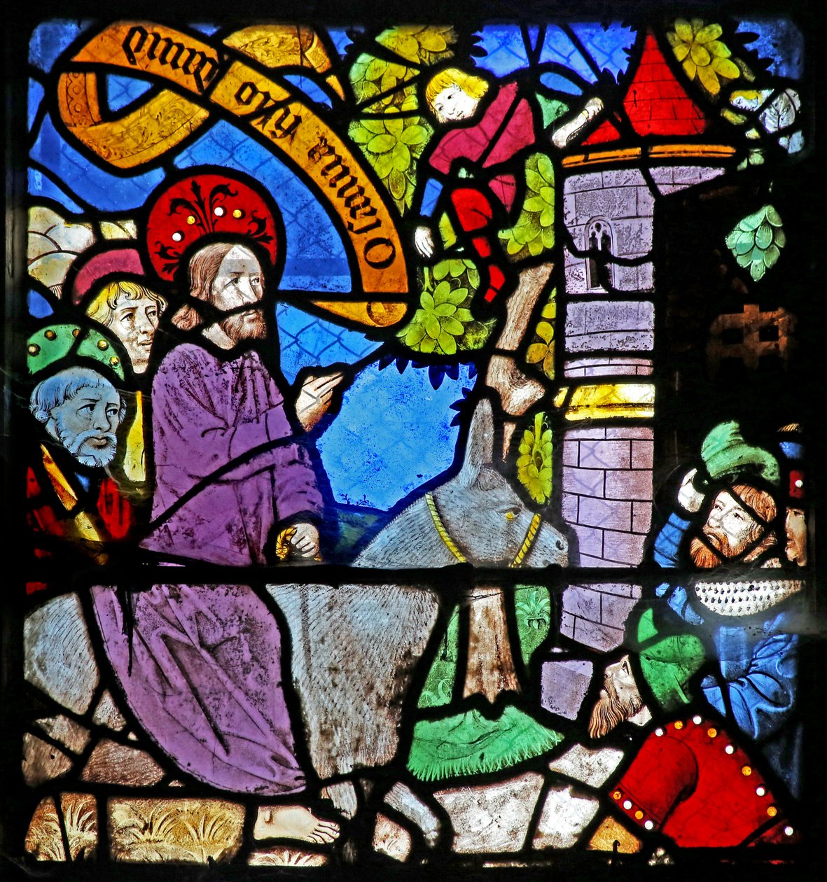 Vindu w22 som viser inntoget til Jerusalem av French School