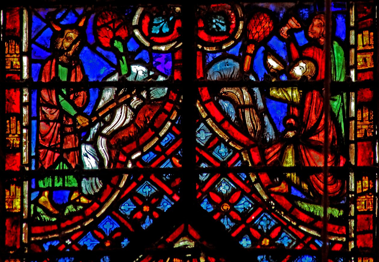 Vindu w2 Moses treffer klippen til Horeb Ex XVII 35 av French School