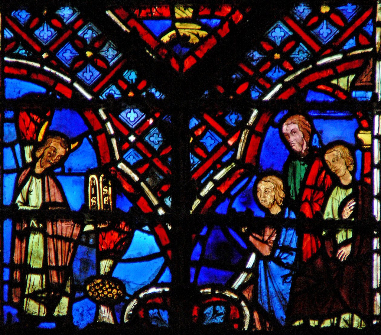 Vindu w2 Moses med lovens tabeller: folket lytter til Moses av French School
