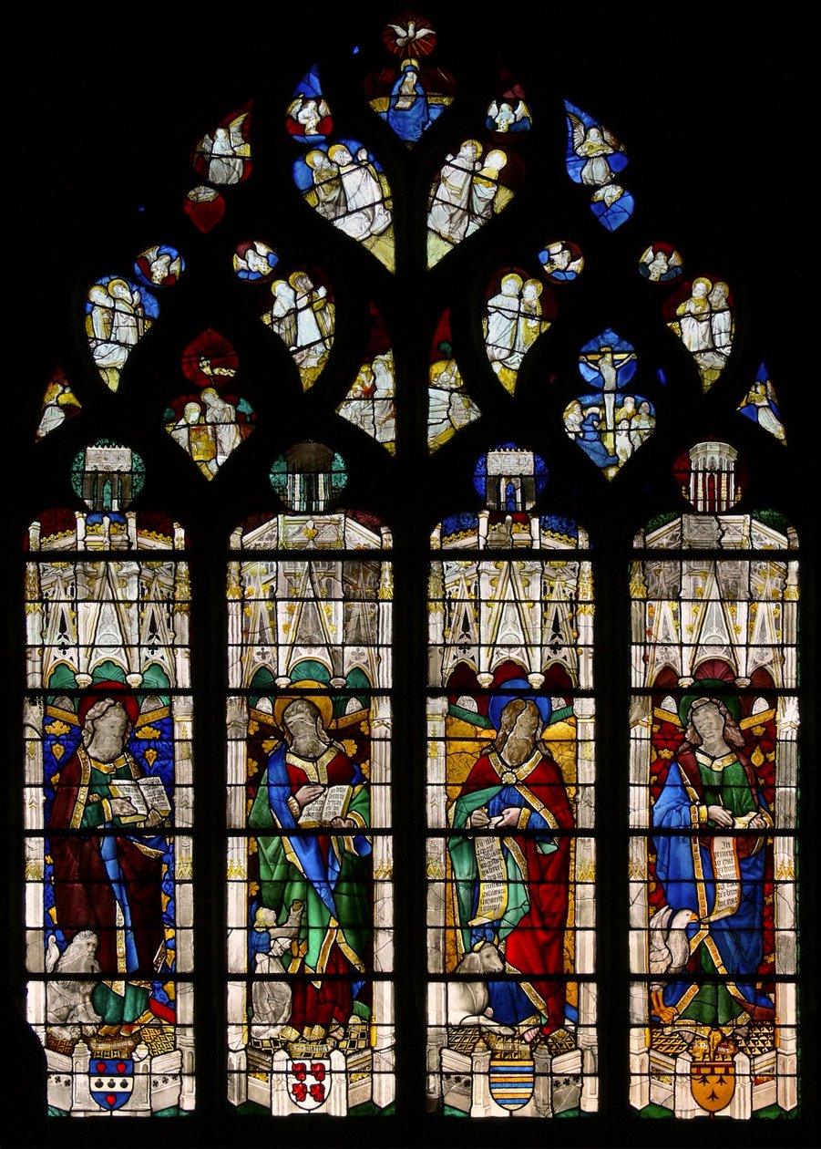 Vindu w37 som viser evangelistene - Fire av French School