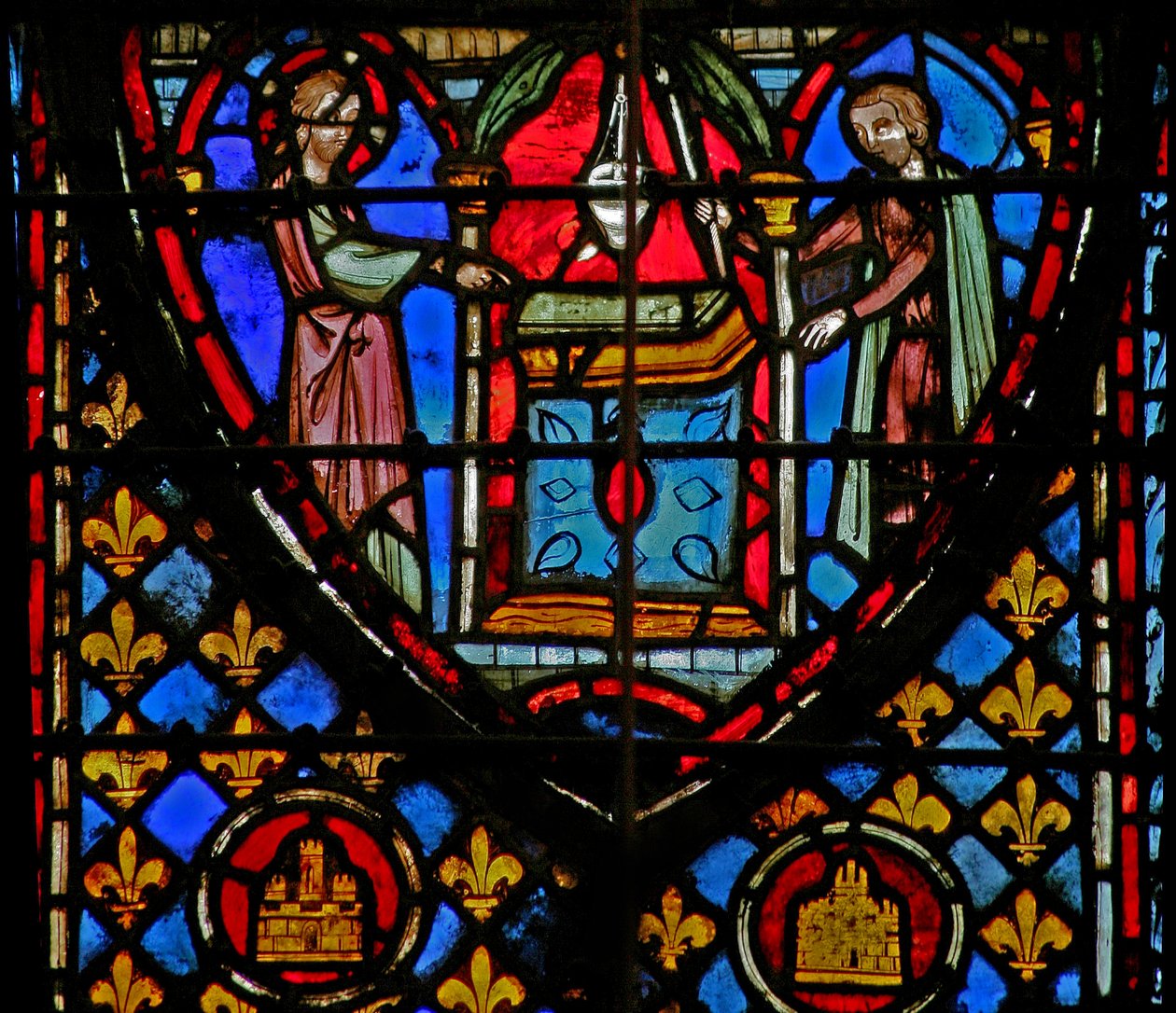 Vindu w3 Gud beordrer arrangementet av lampene i Temple Numb VIII 2 av French School