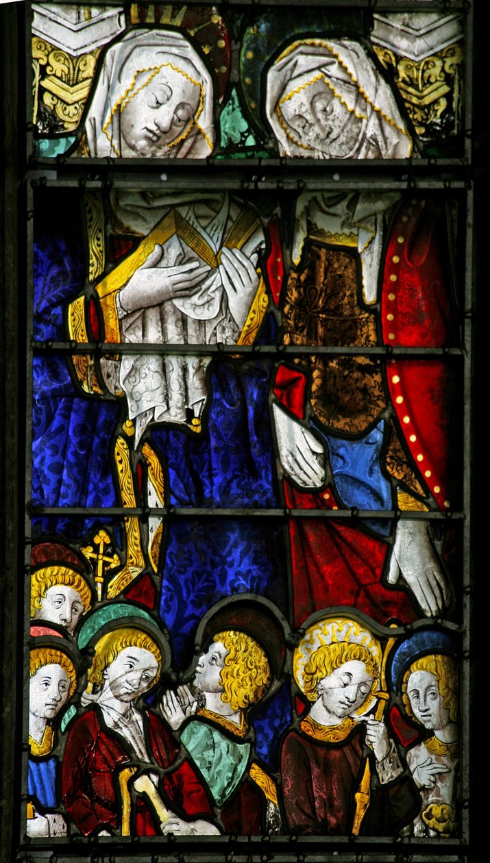 Vindu w3 som viser St Mary Cleophas og St Mary Salome av French School