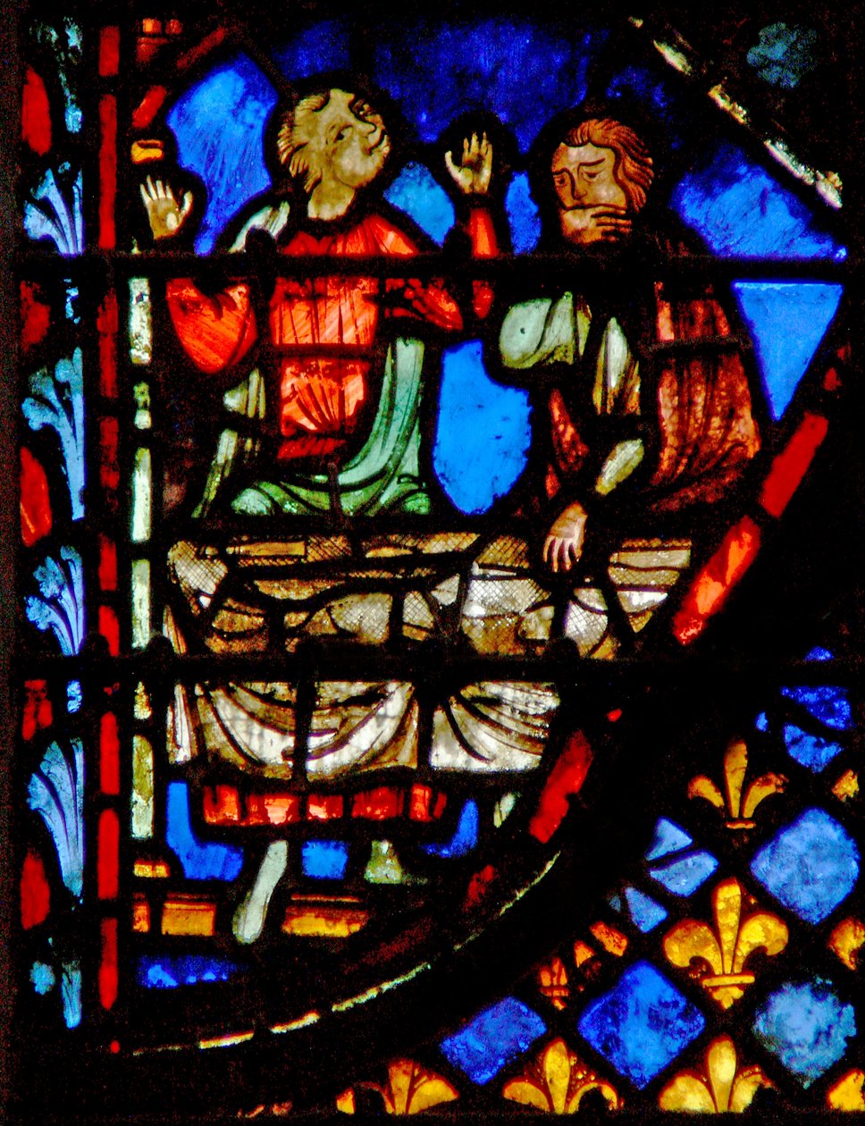 Window w3 the Straffer folket med plager prøver de å spise vaktelen Numb XI 33-34 av French School