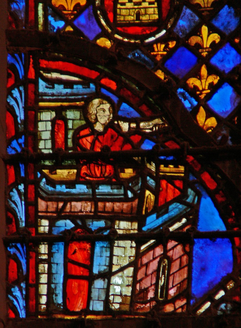 Window w3 the Sounding a trompet (Sofar?) av French School