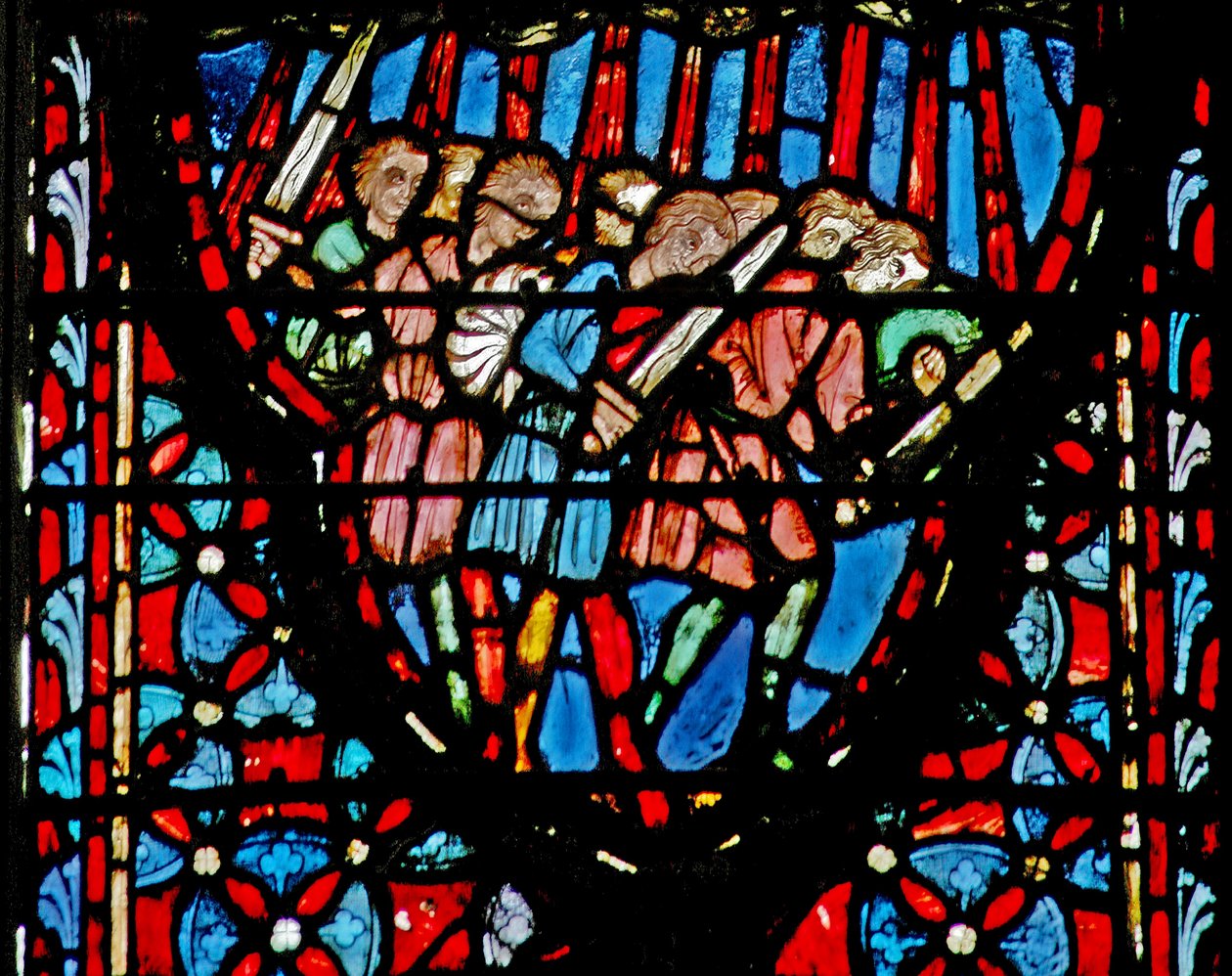 Window w4 Amorites møter hagl Josh X 11 av French School