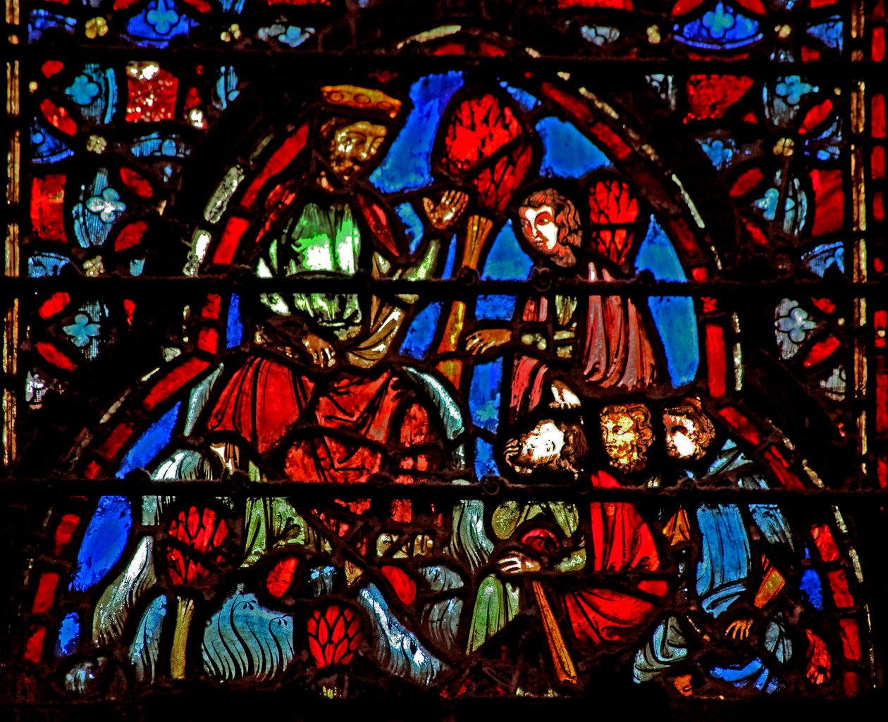 Window w4 Joshua snakker til folket Josh III 5 av French School
