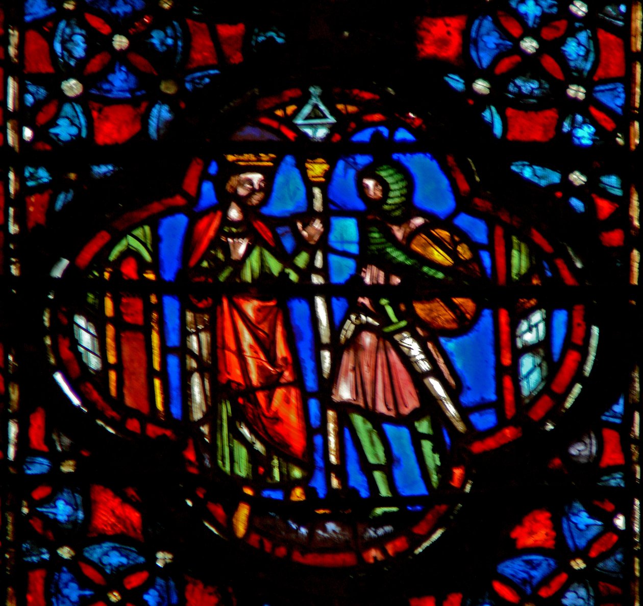 Window w4 King med en soldat av French School
