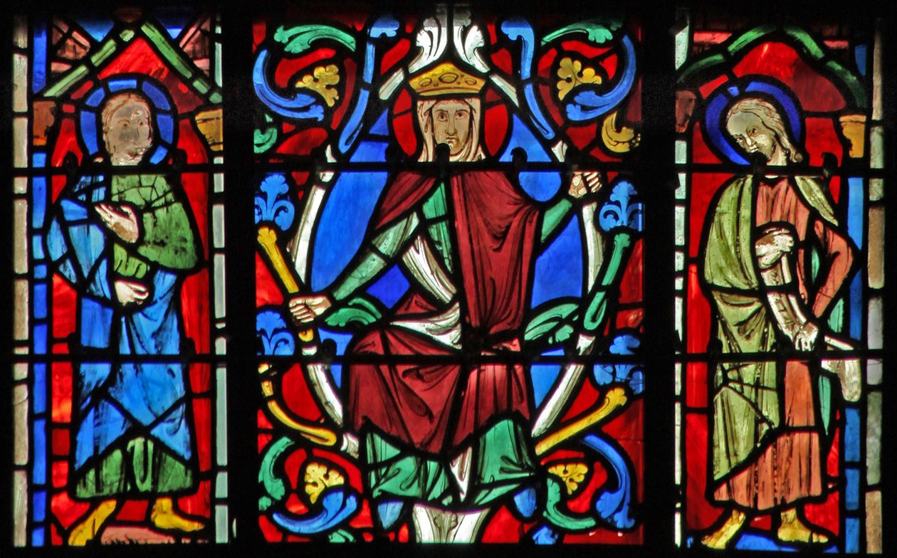 Vindu w6R Isai-treet: Jomfru Maria og to profeter av French School