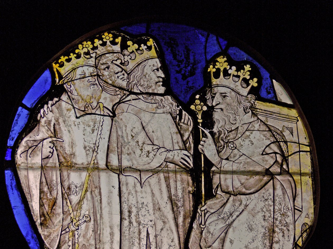 Vindu w72 som viser magiene før Herodes - panel fra de lave landene? av French School