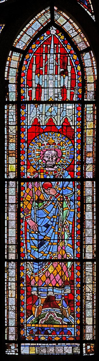 Vindu w7 som viser Louis, sønn av Lotharius II av French School
