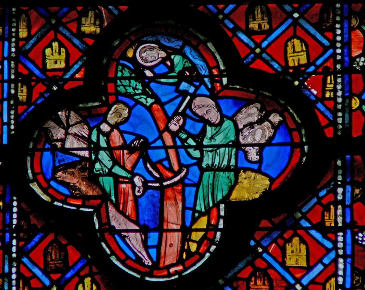 Vindu w9R Nebukadnesars drøm: det store treet er hugget ned. Dan IV 14 av French School