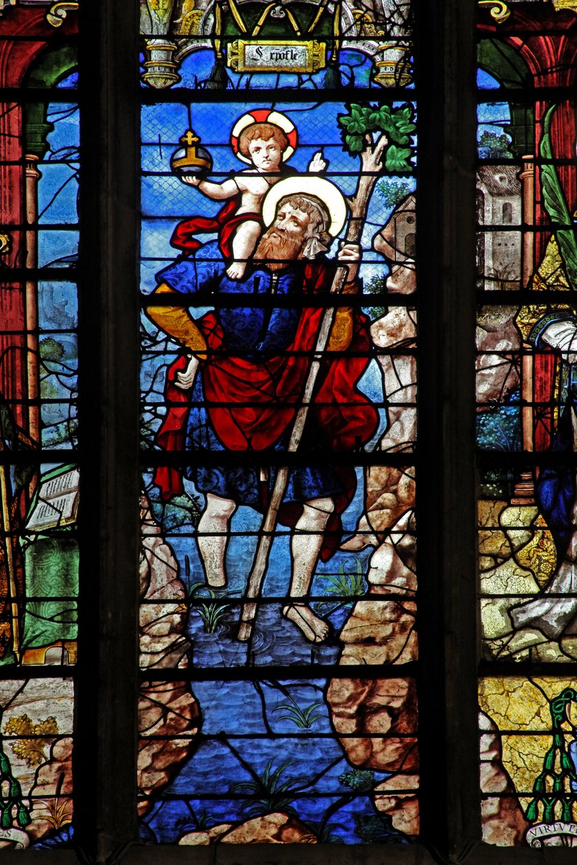 Vindu w9 som viser St Christopher av French School