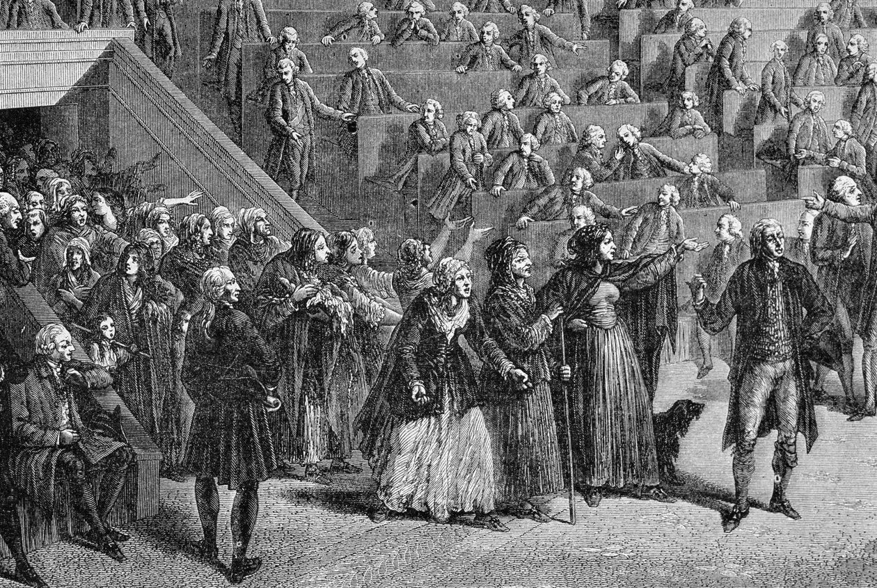 Kvinner invaderer forsamlingen, 56. oktober 1789 av French School