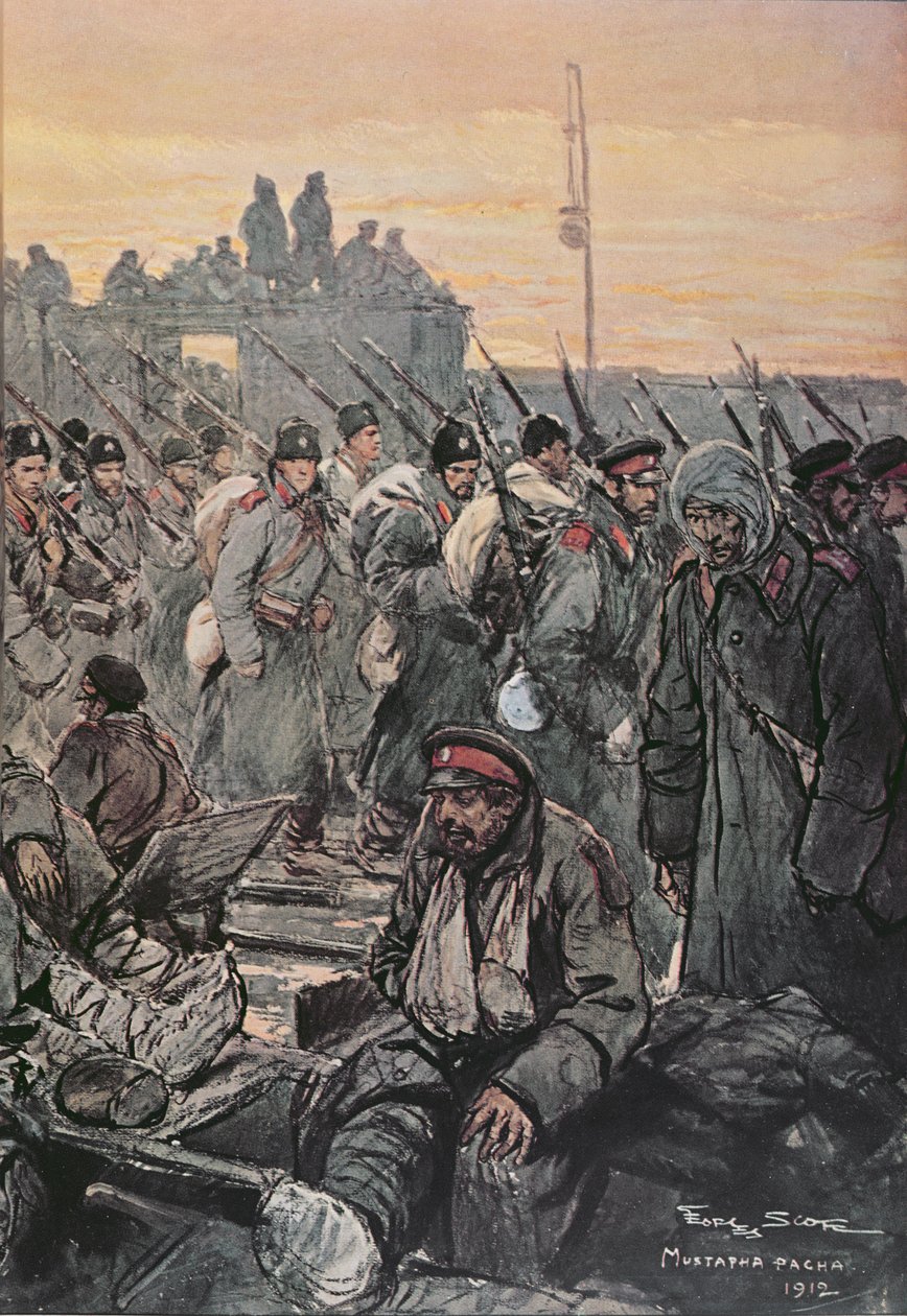Sårede bulgarske soldater under kampanjene på Balkan 1912-13 av French School
