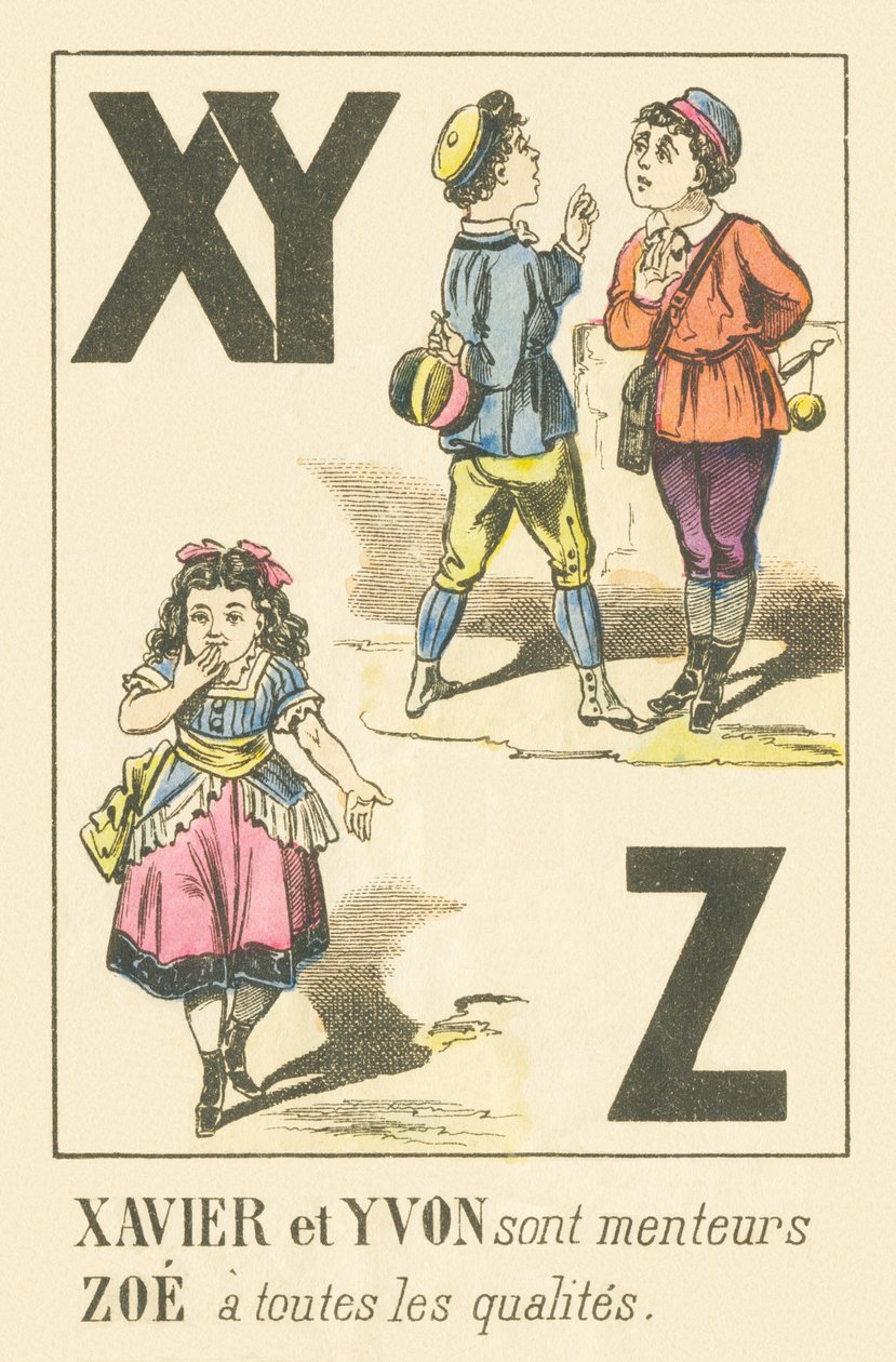 X Y Z: Xavier og Yvon er løgnere. Zoe har alle egenskapene av French School