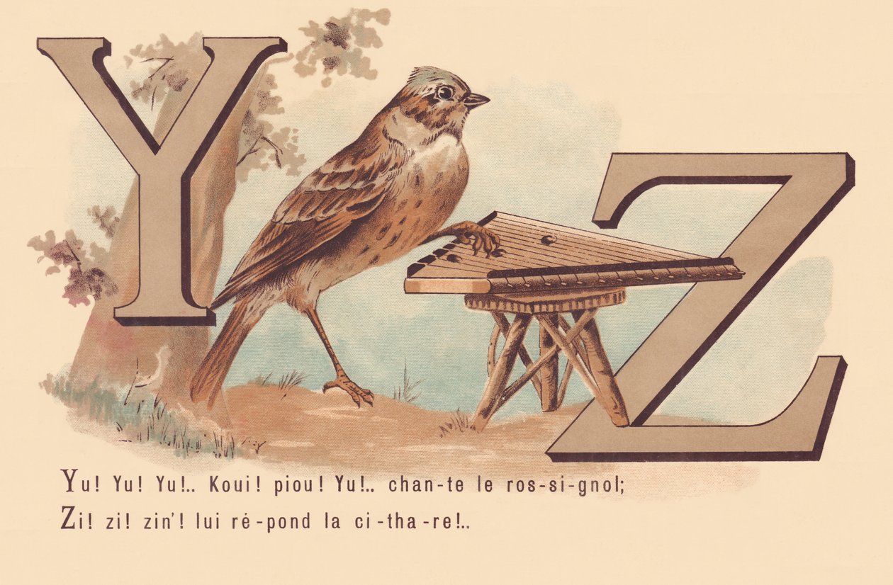 YZ: Yu! Yu! Yu! Koui! piou! Yu! Syng Nightingale Zi! Zi! Zi! Citaren svarer ham! av French School