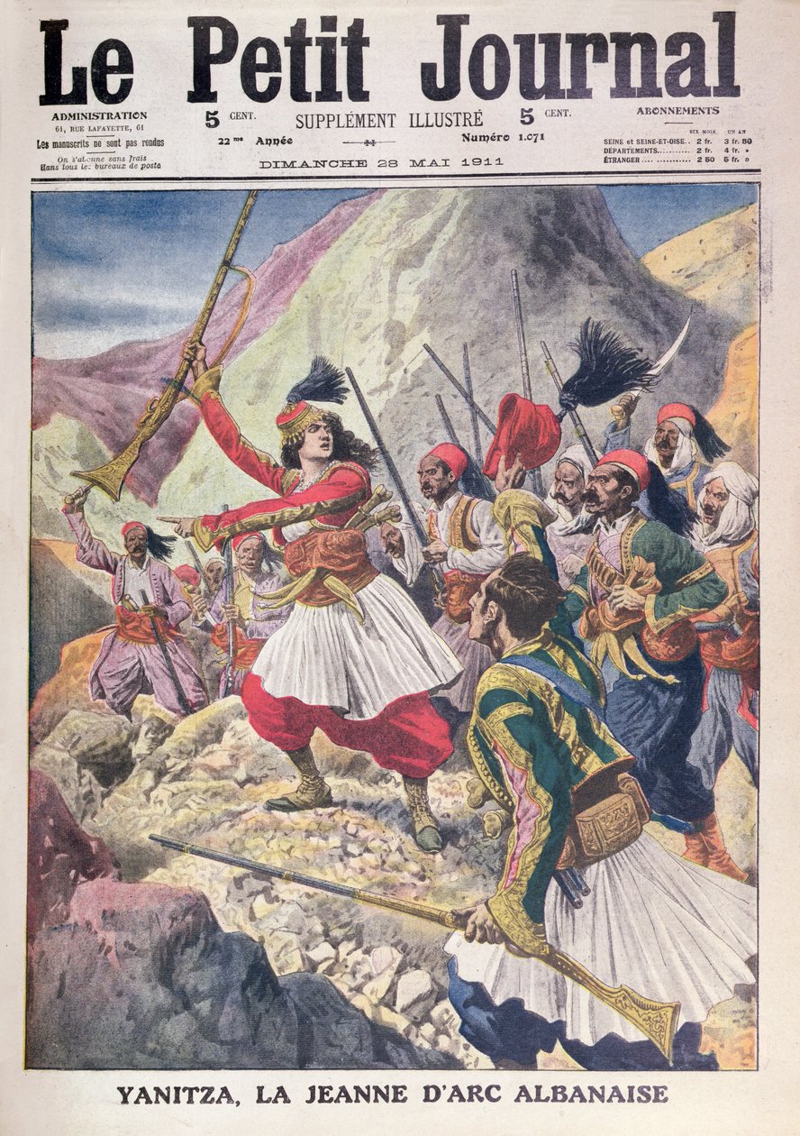 Yanitza, The Albanian Joan of Arc, fra Le Petit Journal, 28. mai 1911 av French School