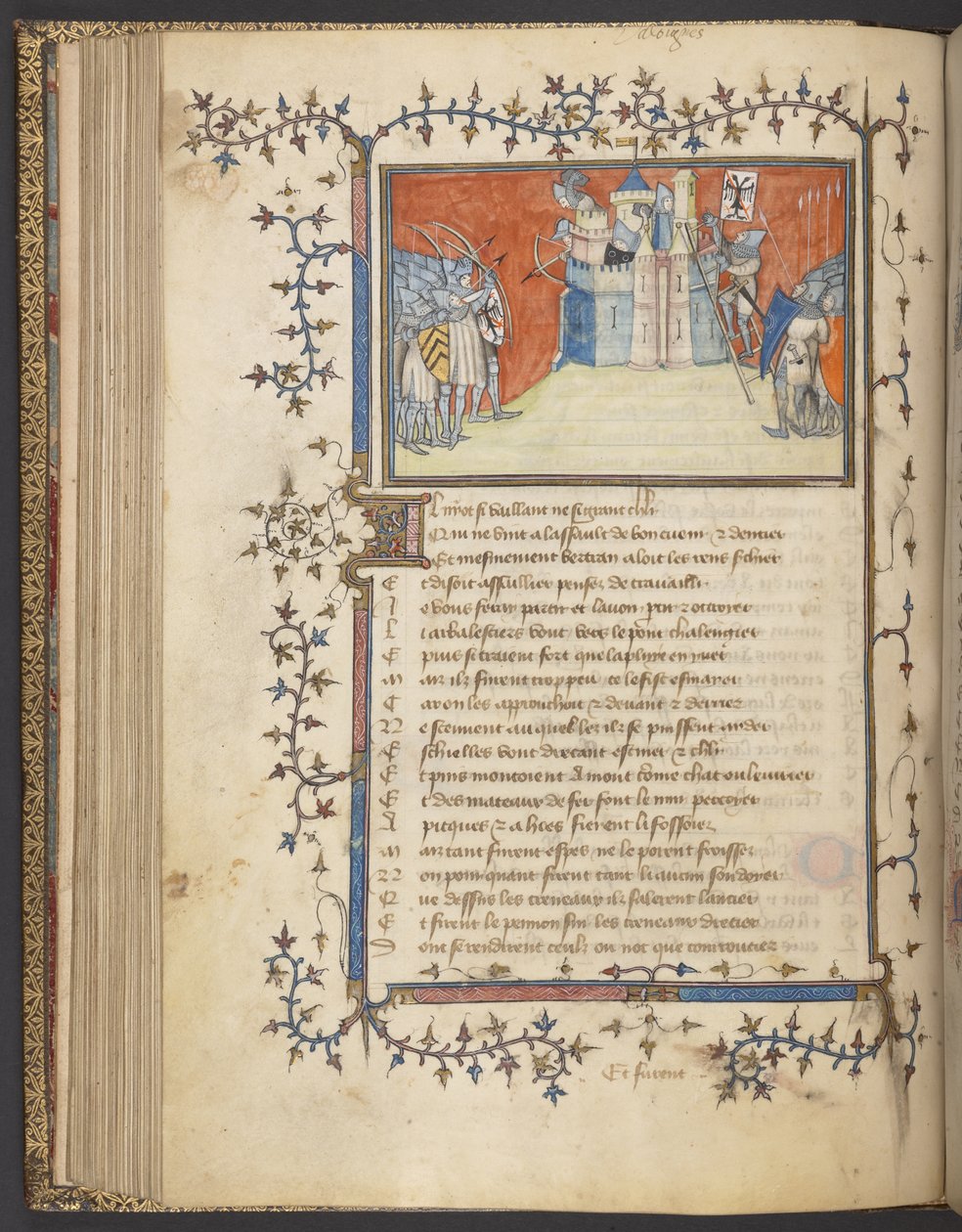 Yates Thompson 35 f. 80v Taking of Valonges, fra 
