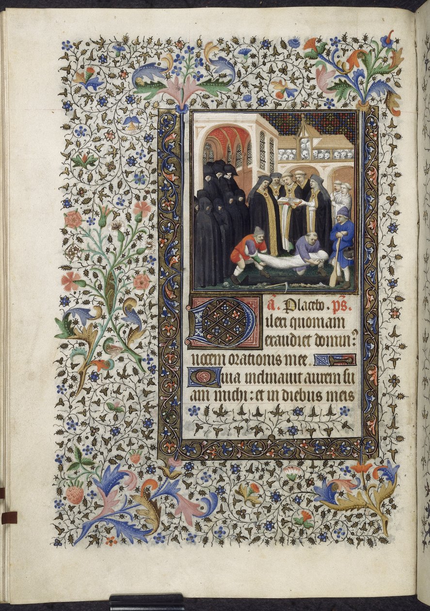 Yates Thompson 46 f156 v - Burial of the Dead, ca. 1410-20 (vellum) av French School