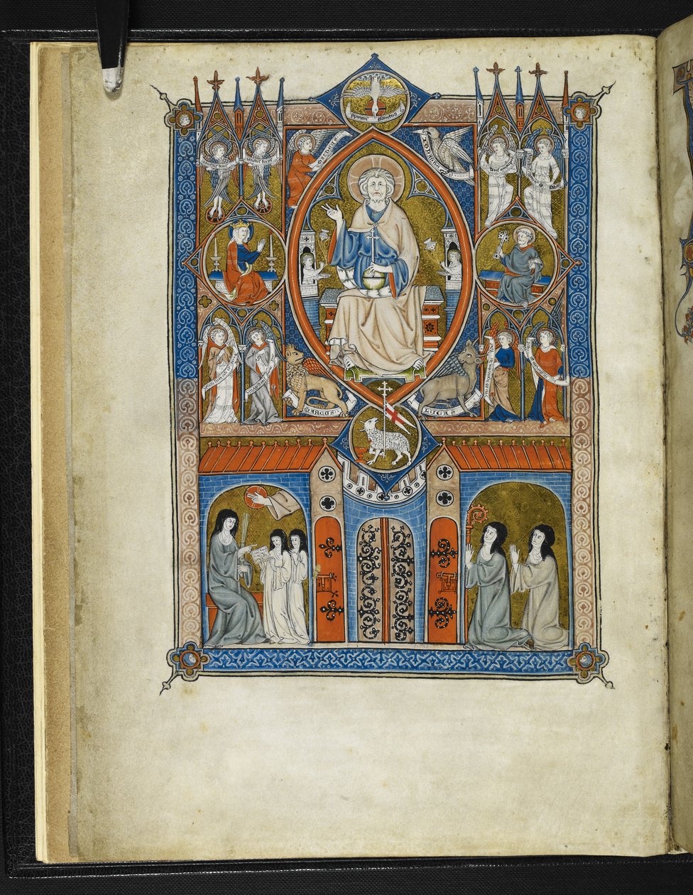 Yates Thompson MS 11 f.1v Ideell tilstand av Sainte Abbaye, fra 