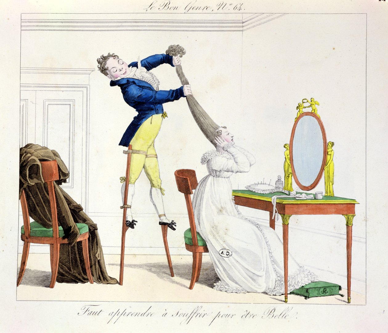 Du må lære å lide for skjønnhet, plate 64 fra serien Le Bon Genre av French School
