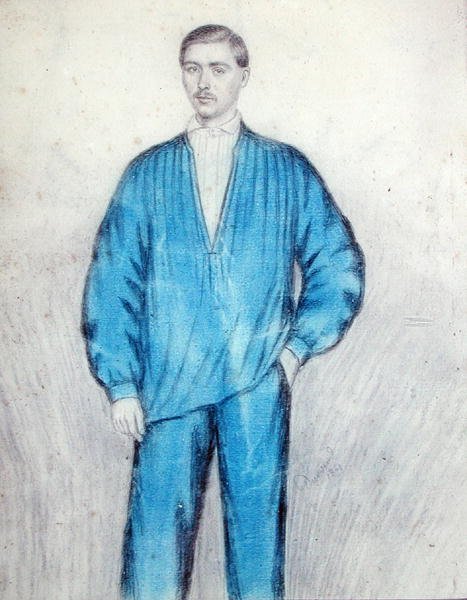 Ung arbeidsmann i kjeledress av French School