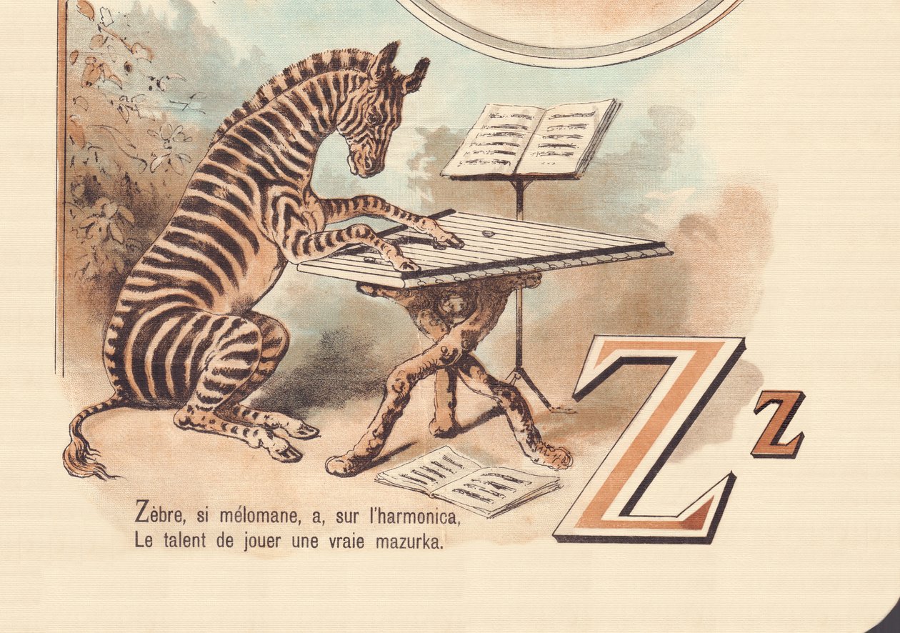 Z: Zebre, hvis den er meloman, har på munnspillet talentet til å spille en ekte mazurka av French School