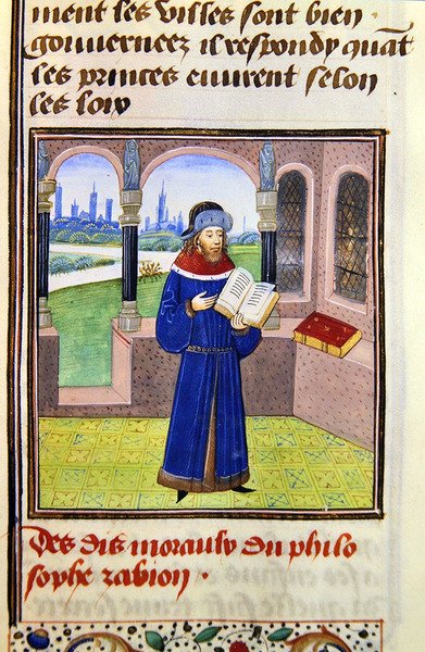 Zabion, fra Histoire des Philosophes, sent på 1400-tallet (vellum) av French School