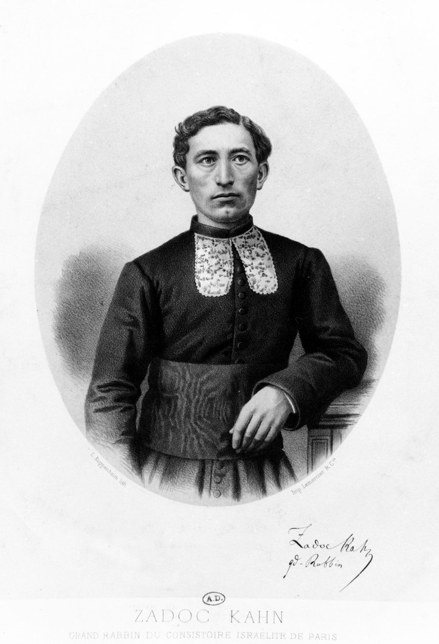 Zadoc Kahn, overrabbiner for konsistoriet i Frankrike, ca. 1869 av French School