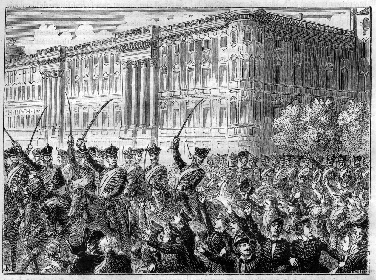 hendelser War of the Fourth Coalition 1806 - 1807 krigsbegeistring i Berlin - Fjerde koalisjon - Stor agitasjon i Berlin - Cree de guerre skyter mot Frankrike - i "Histoire de l