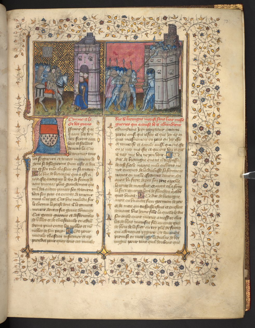 f. 73: Siege of Brest, fra 