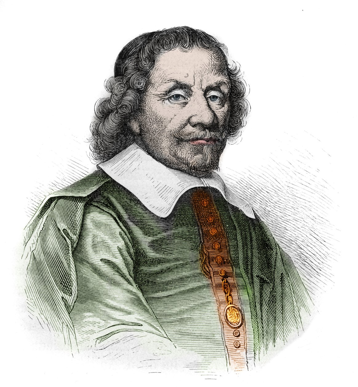 portrett av Anthonie (Antonius) Heinsius 1641-1720 - nederlandsk statsmann - gravering fra "" Frankrikes historie fortalt til mine barnebarn"" - av Francois Guizot - 1872-1876 av French School