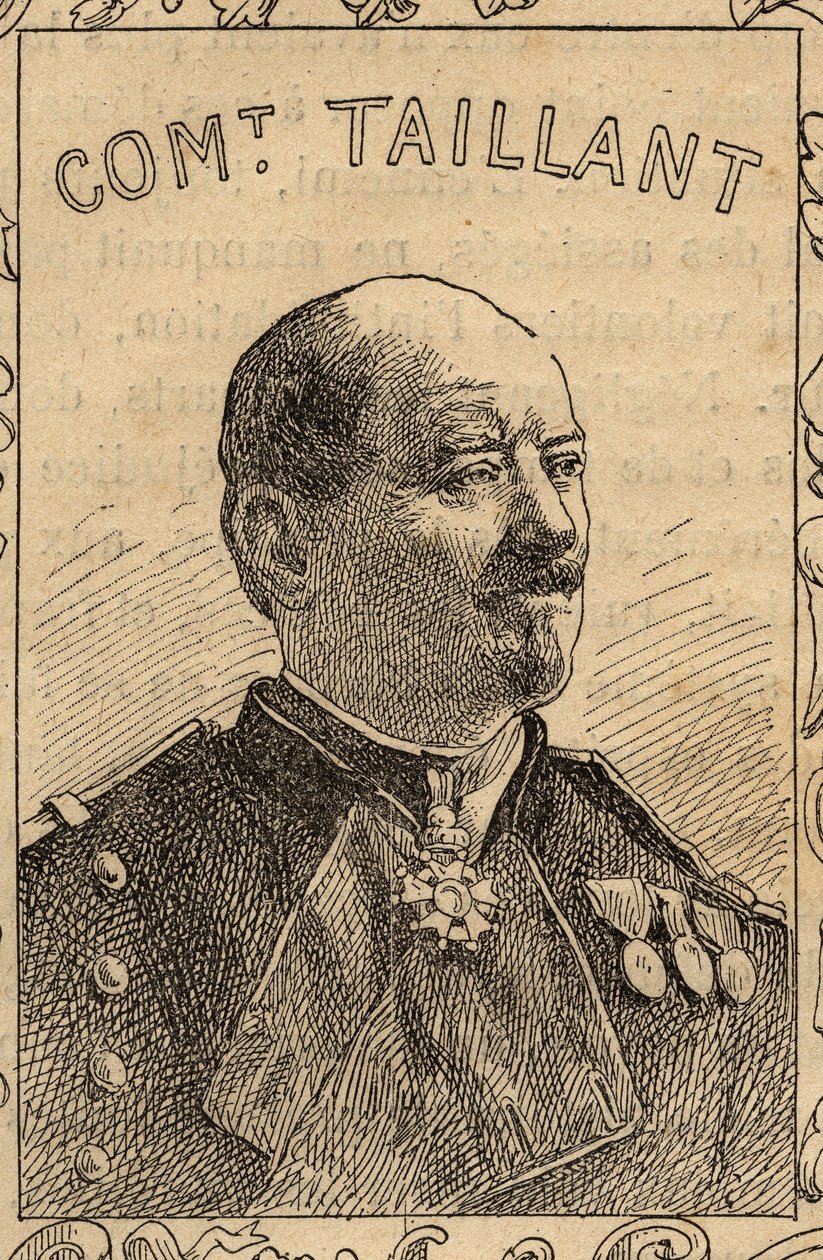 Portrett av den franske sjefen Pierre Taillant - 1870-71 (gravering) av French School