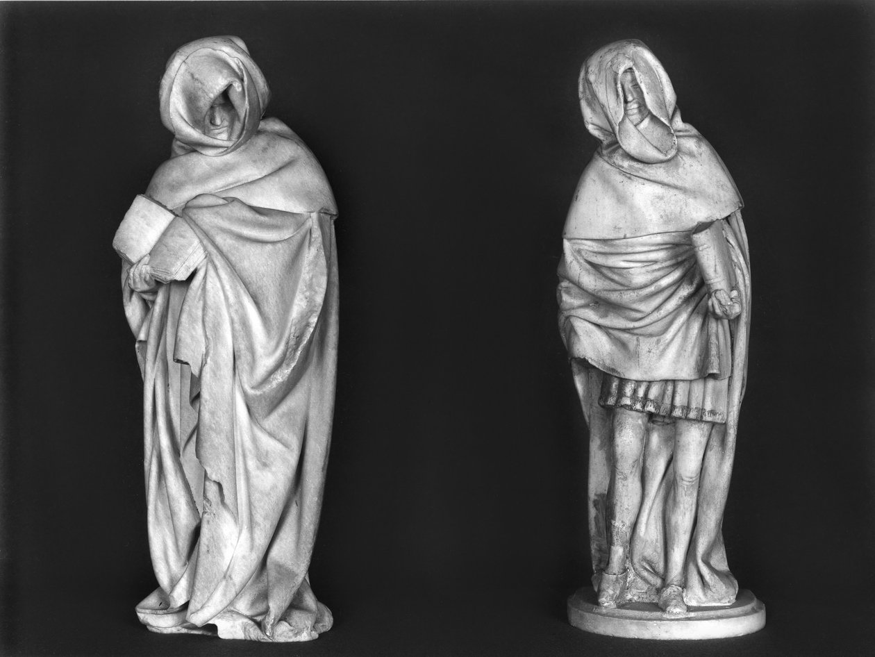 rwo Mourners, fra graven til Duc Jean de Berry (1340-1416) c.1450-53 salabaster) r8:graven var tidligere ved Sainte-Chapelle i Bourges; av French School
