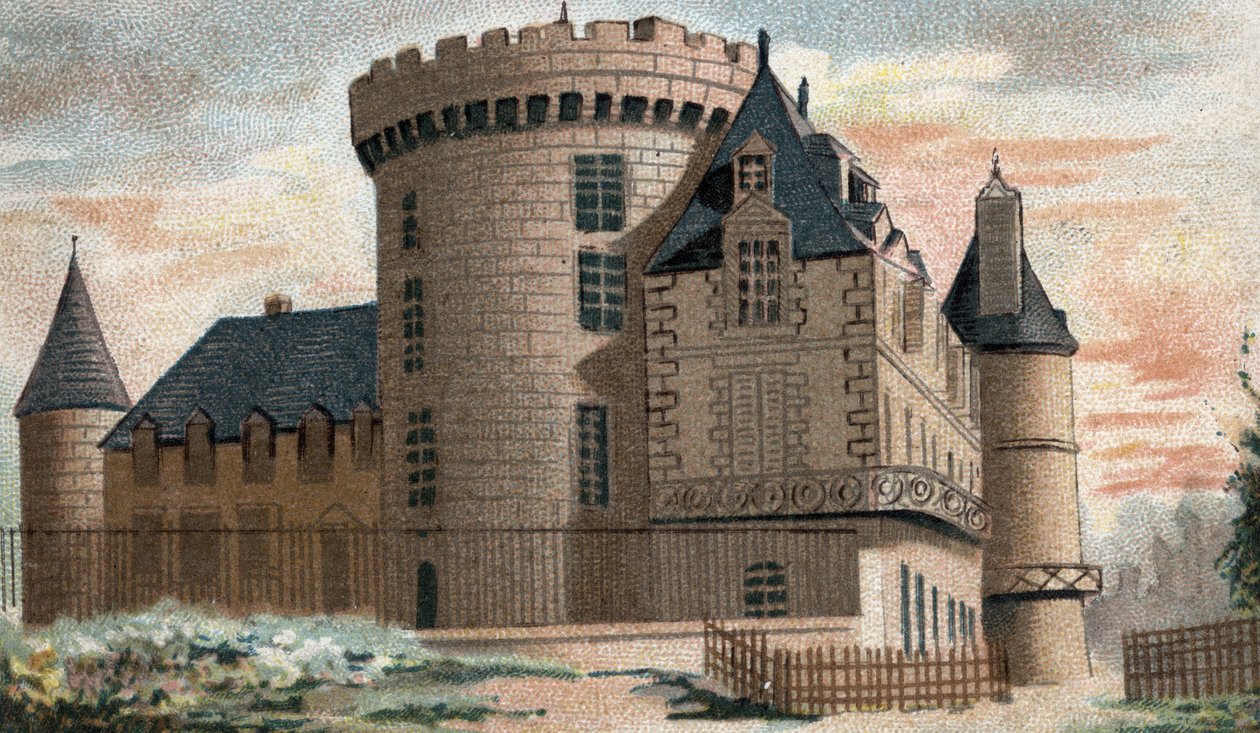 utsikt over slottet Rambouillet (Seine og Oise). av French School