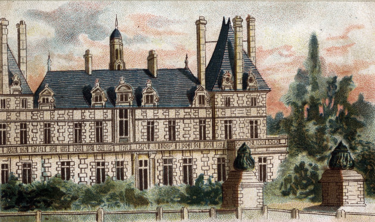 utsikt over slottet Rosny (Seine og Oise). av French School