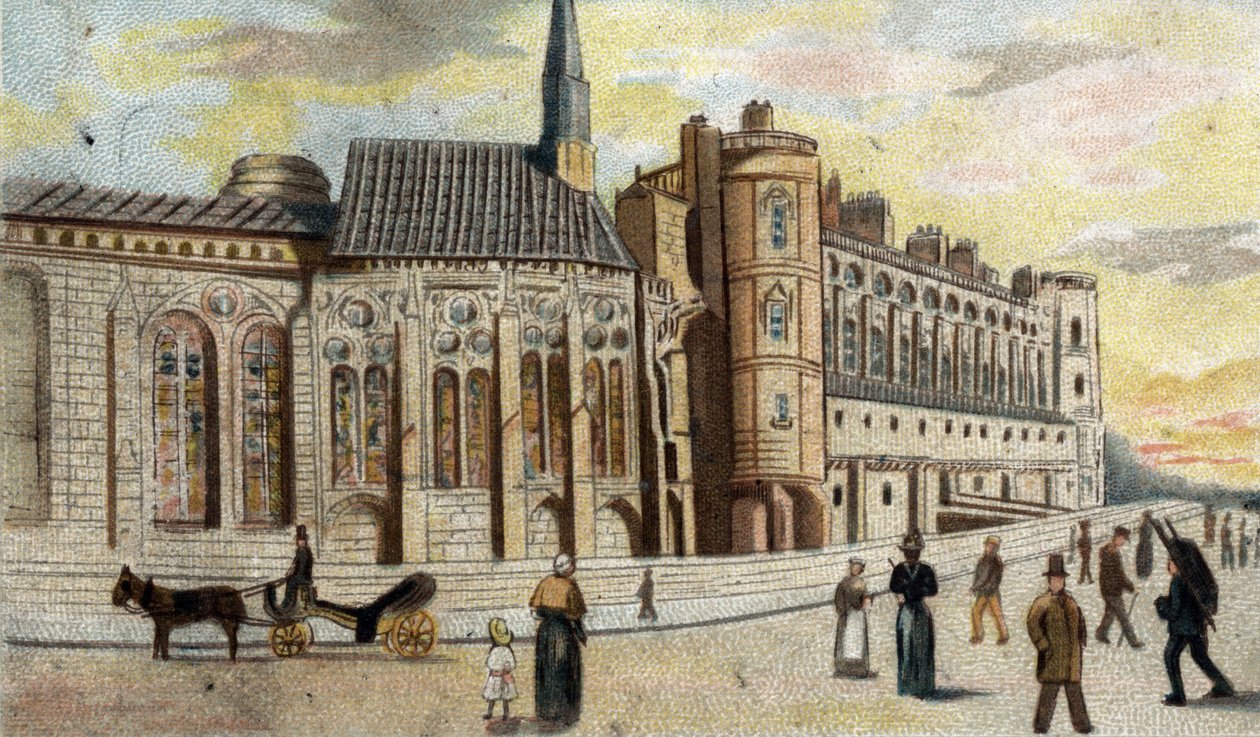 utsikt over slottet Saint-Germain (Saint Germain) (Seine og Oise). av French School