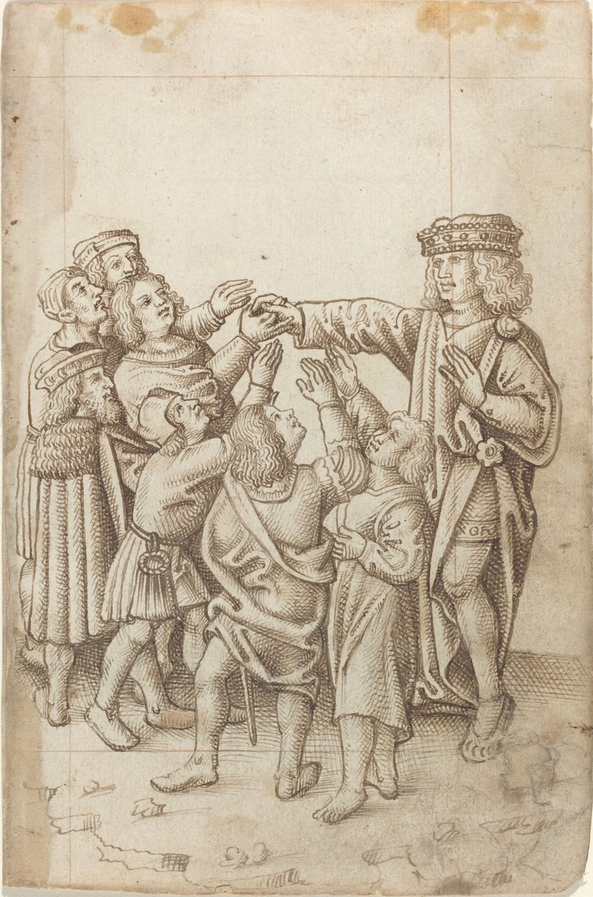 "Ikke gi din høyre hånd til alle og diverse" [fol. 13 recto] av French early 16th Century