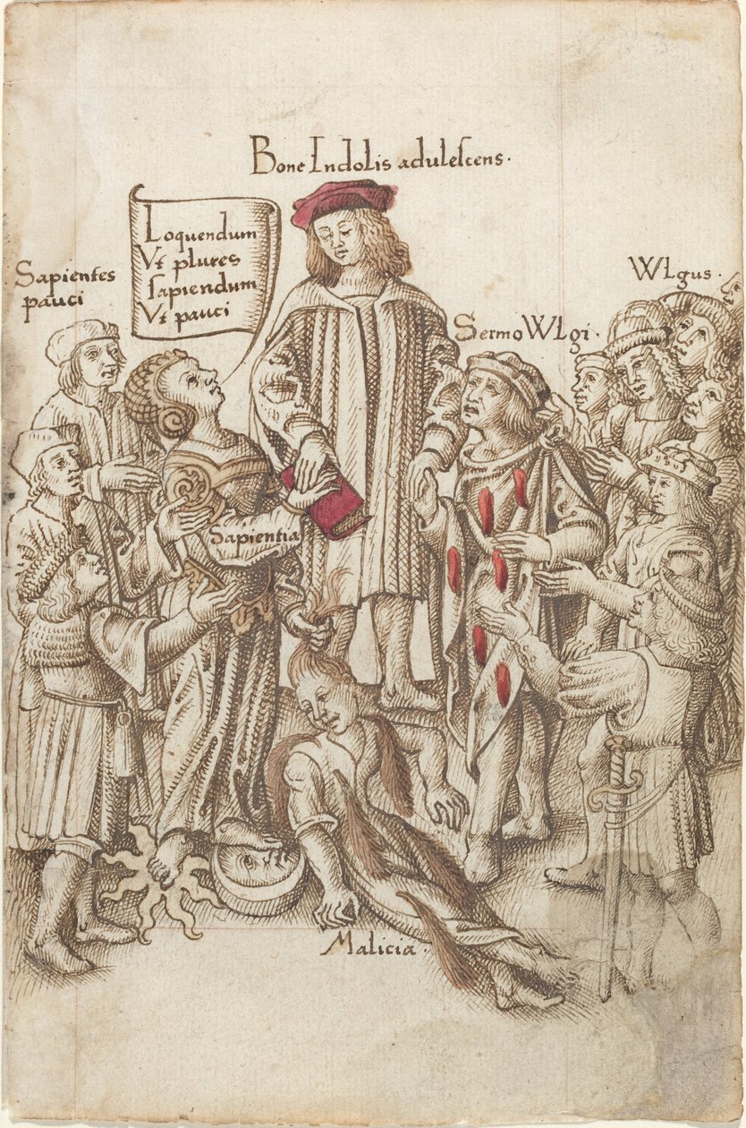 "Ikke gå utenfor den offentlige motorveien" [fol. 35 recto] av French early 16th Century