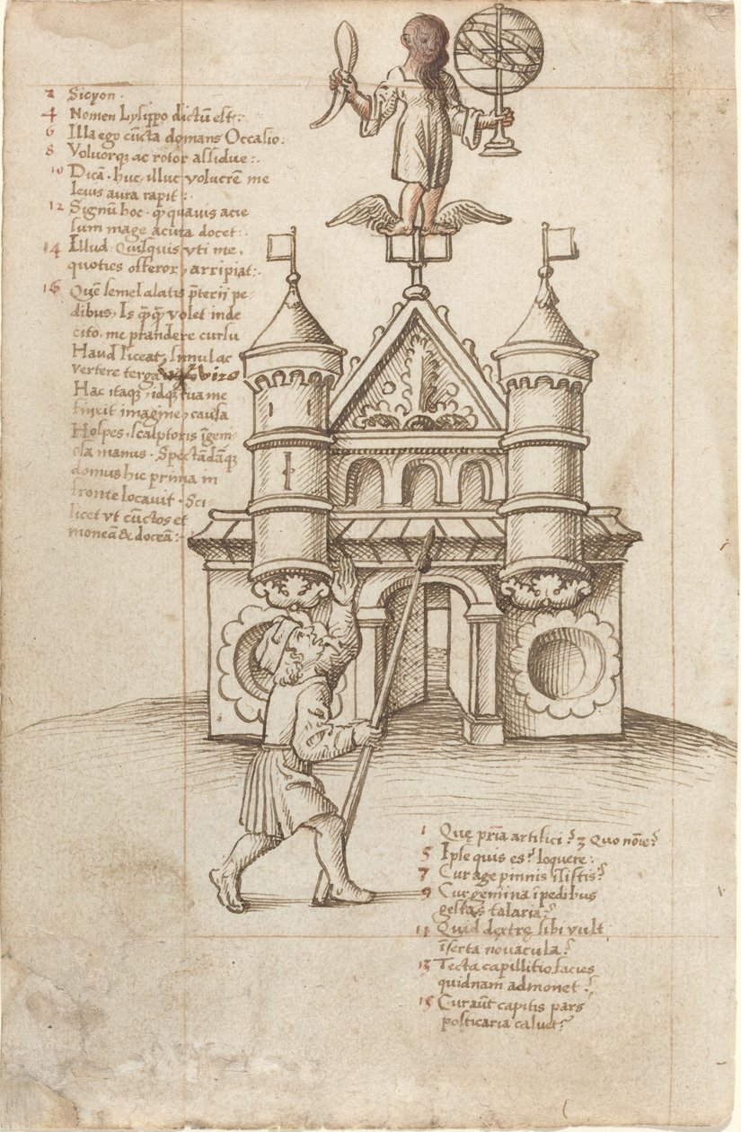 Mulighetsstatuen og den forbipasserende [fol. 8 recto] av French early 16th Century