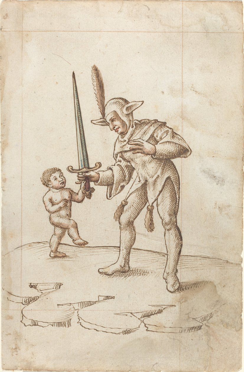 "Slå til side det skarpe sverdet" [fol. 44 recto] av French early 16th Century