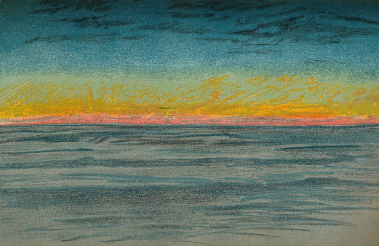The Waning Polar Day, 22. september 1893. Pastellskisse, 1893 1897 av Fridtjof Nansen
