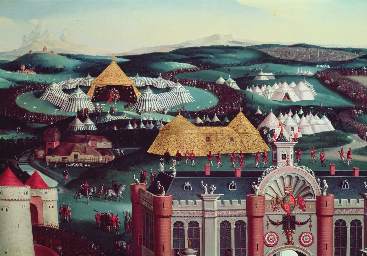 Field of the Cloth of Gold, 7. juni 1520 (sentralt i teltene) av Friedrich Bouterwek