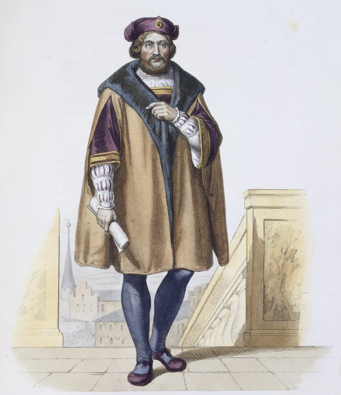 Pierre de Ronsard (1524-85) gravert av Delaistre av Friedrich Bouterwek