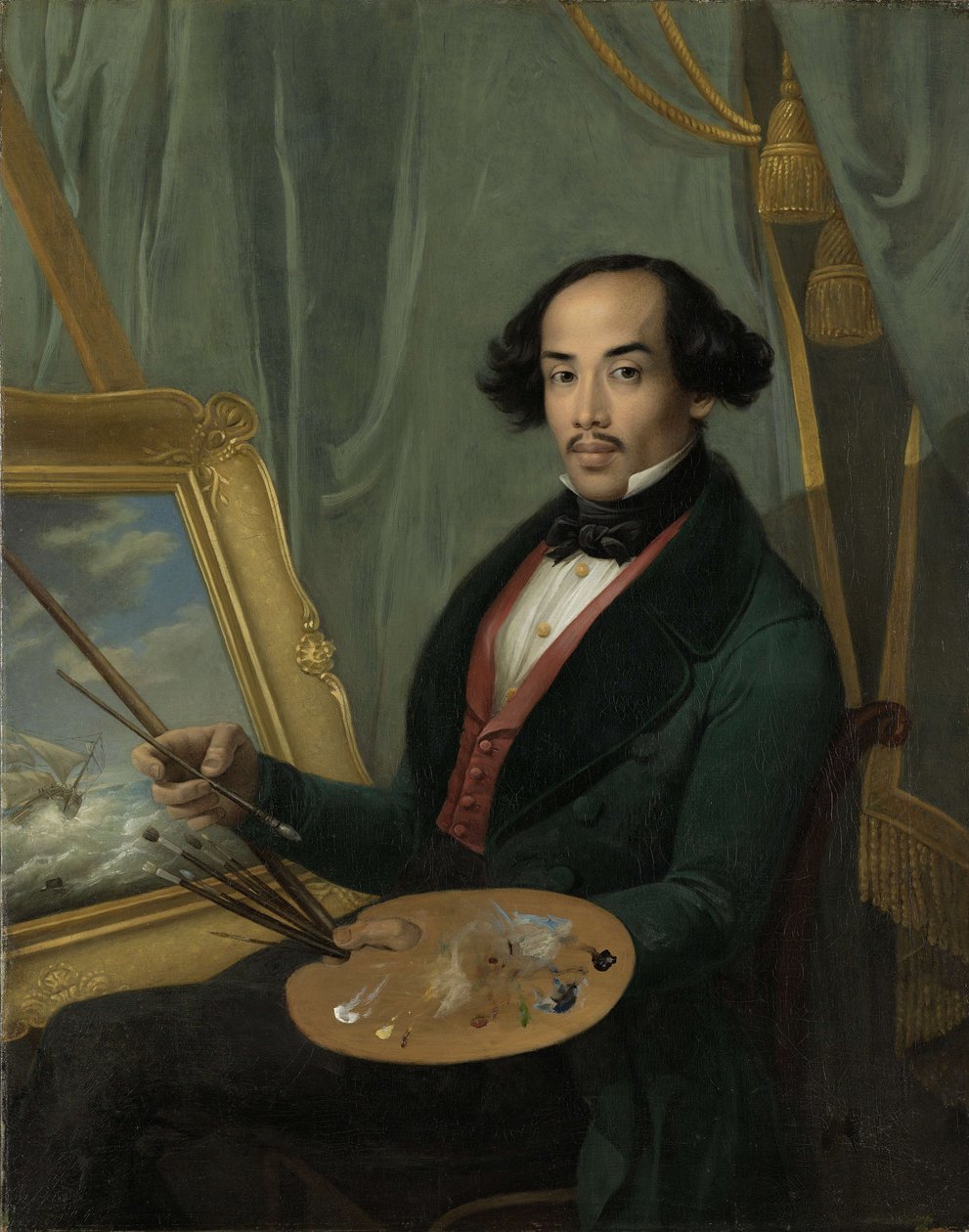 Portrett av Raden Saleh (1811-1880) av Friedrich Carl Albert Schreuel