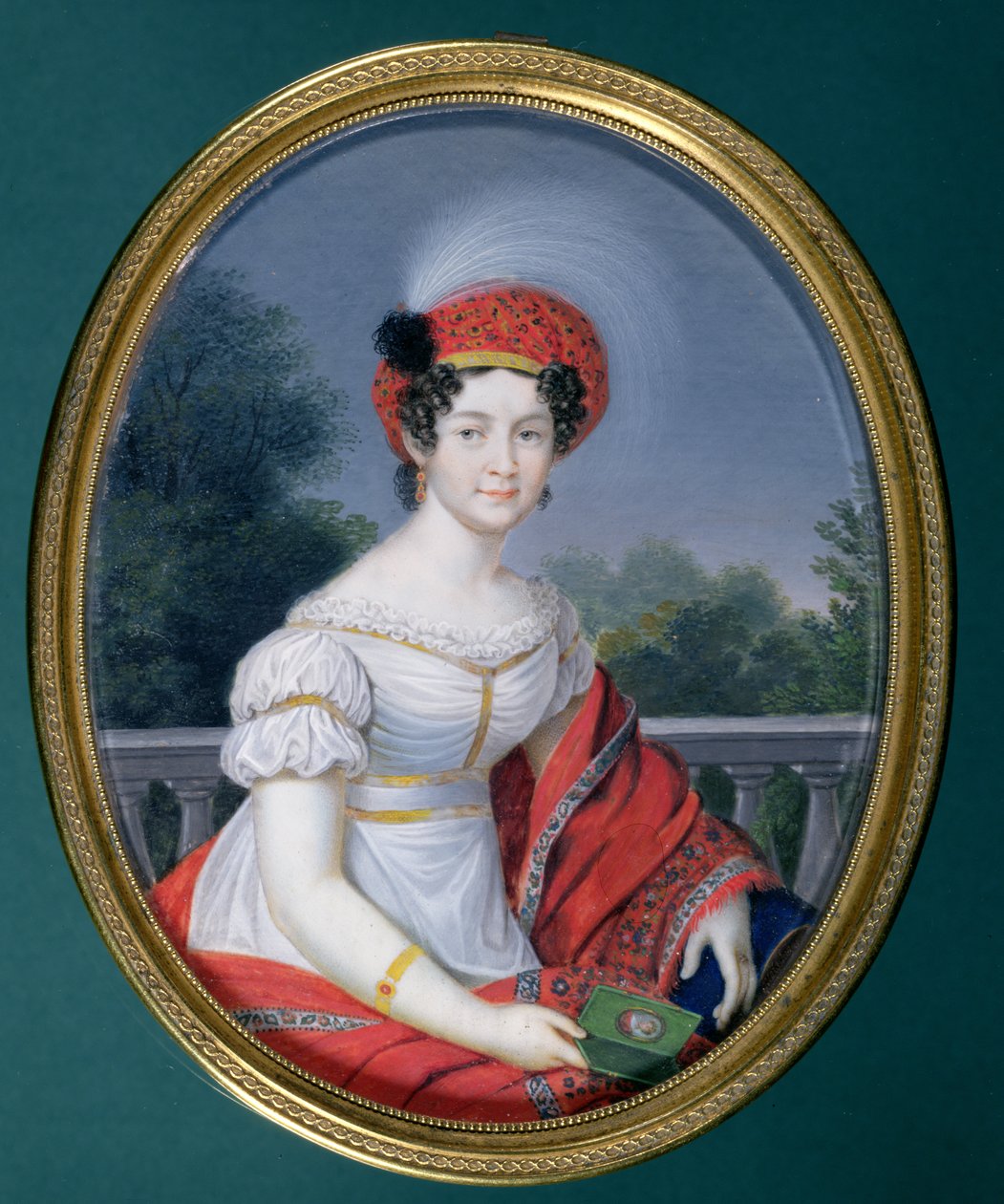 Catherine Paulovna, storhertuginne av Russland, dronning av Württemberg (1788-1819) (miniatyr) av Friedrich Fleischmann