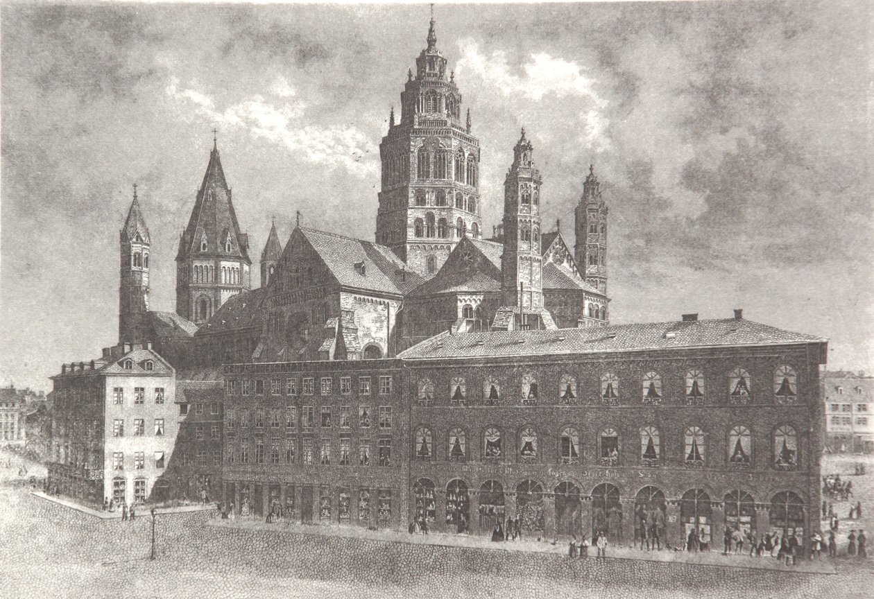 Vestverk av Mainz katedral av Pierre Joseph Redouté