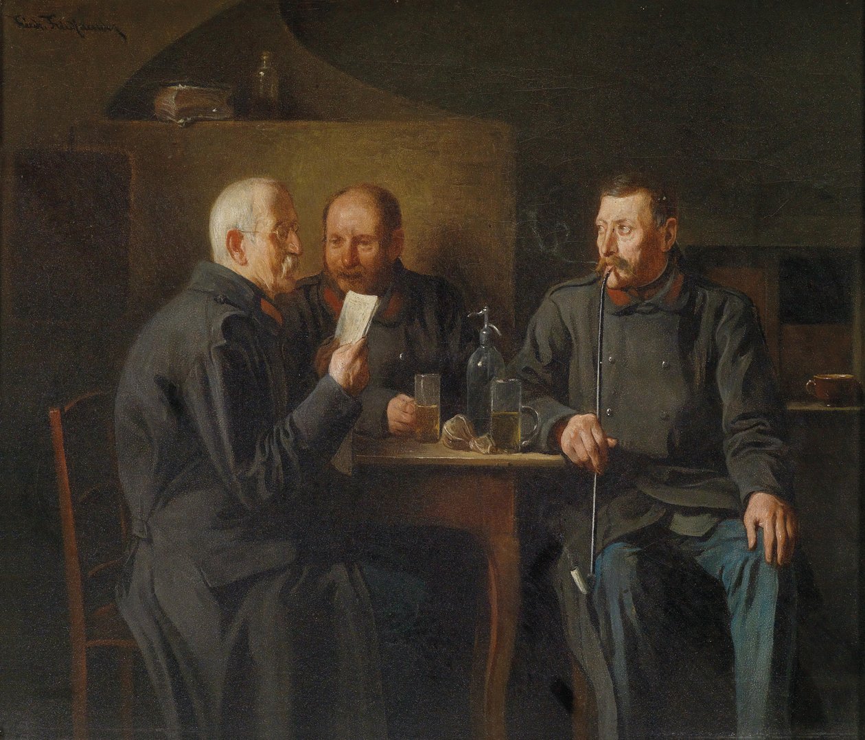 Snakker med veteraner av Friedrich Friedlander
