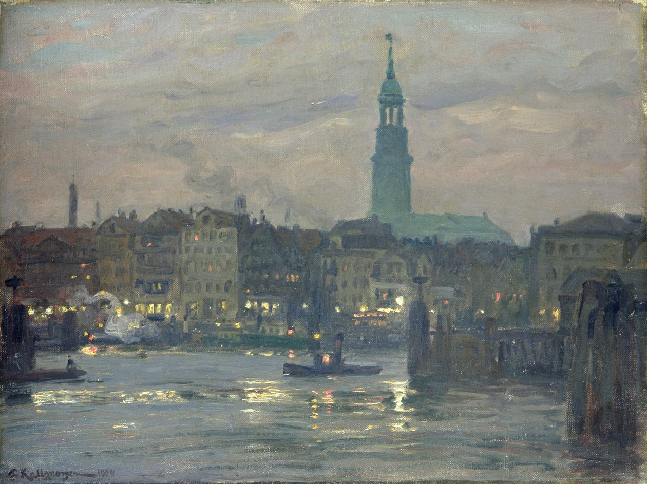 Setter på lysene, 1904 av Friedrich Kallmorgen